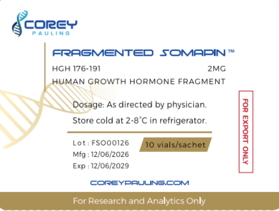Fragmented Somapin sachet label
